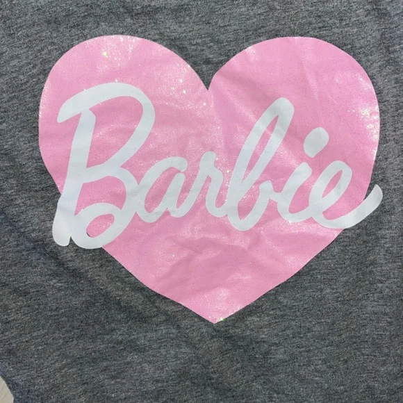 Barbie Charcoal Top with Pink Heart and Pants - Picture 3 of 4